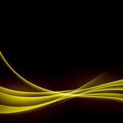 Golden smooth swoosh abstract wave background layout