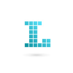 Letter L mosaic logo icon design template elements