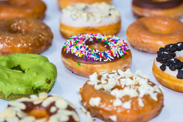 Colorful and tasty donuts