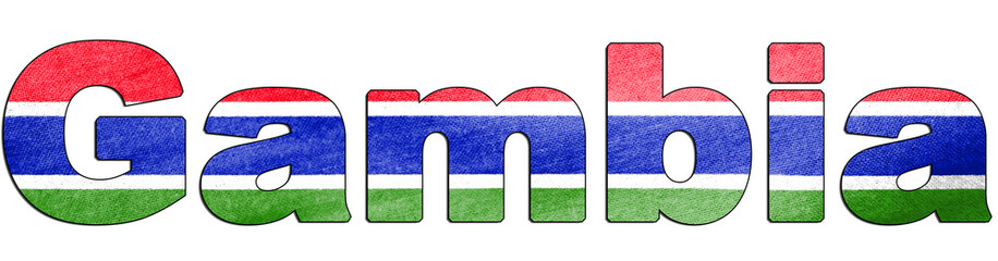 Schriftzug Gambia (The Gambia)