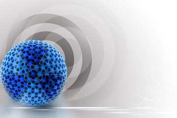 Digital color background showing radiation sign