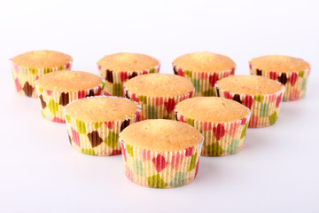 Fresh baked cupcakes without decoration