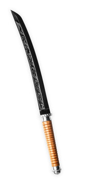 Samurai short sword isolated on white background.