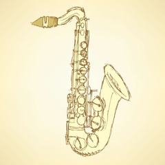 Sketch saxophone musical instrument - 80856002
