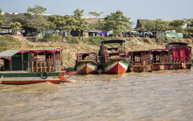 Cambodia, a village on the Mekong river