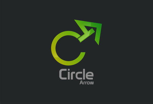 Circle arrow sucsess logo vector