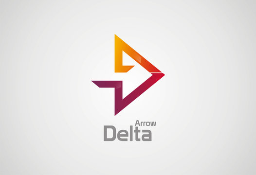 Delta Arrow Logo Vector