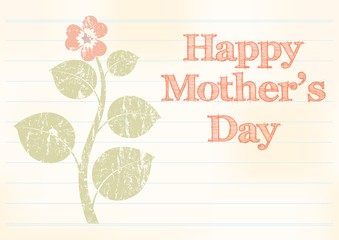mothers day background, vintage illustration