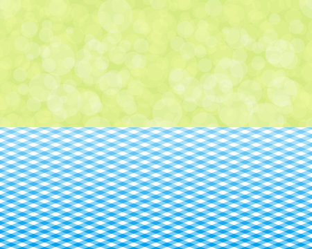 Green Background Boken And Blue Tablecloth Diagonal Seamless