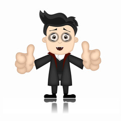 Ben Boy Friendly Vampire Cartoon Character Illustration