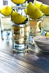 tequila with salt and lime
