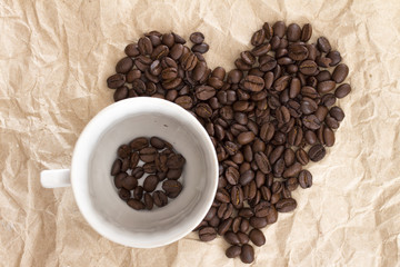 coffee on the white background