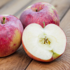 fresh apples on the table
