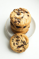 Biscuit cookies with chocolate chips