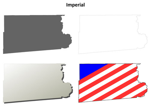 Imperial County (California) Outline Map Set