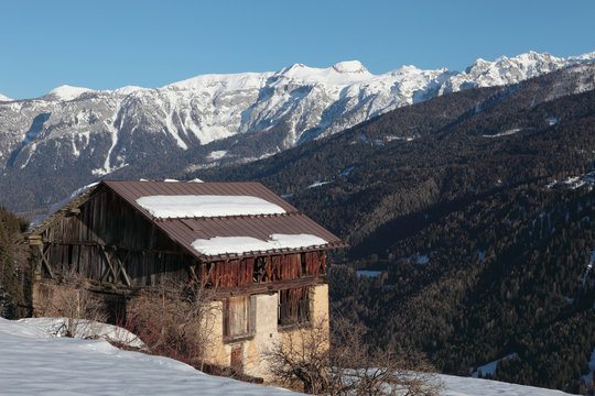 cabin in the mountains
