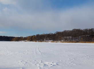 Frozen Lake in the Winter