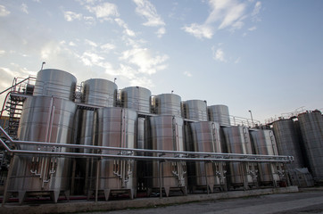 Wine Factory Aluminum Barrels