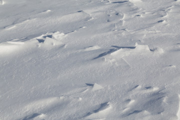 Snow background with bumps