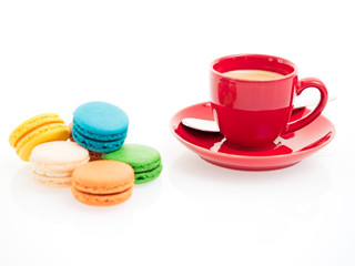 Espressotasse mit Macarons