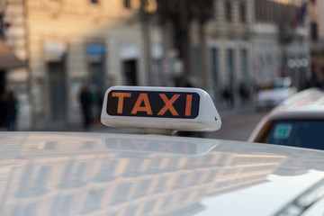 Taxi Sign in Rome