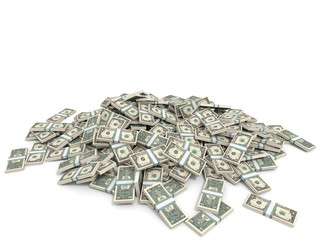 Money heap. One dollar.