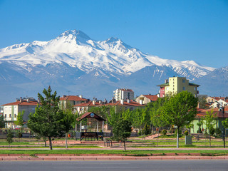 village and view on the top