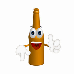 Cartoon Illustration Comic Bottle Mustard