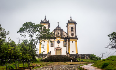 Fototapeta na wymiar Sao Francisco De Paula Church ,Ouro preto in brazil