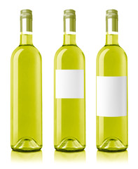 Wine bottles with labels