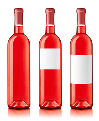 Wine bottles with labels