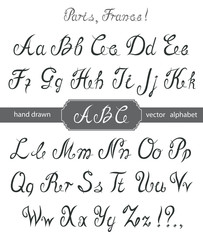 Vector Calligraphy Alphabet