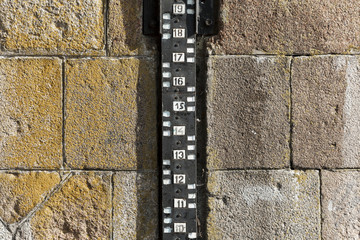 Obraz premium Water level measurement gauge.