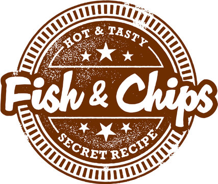 Fish & Chips Menu Design Stamp