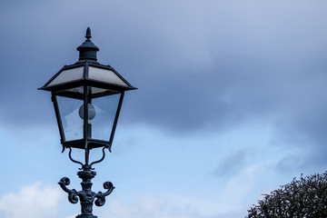 Street lamp with room for text