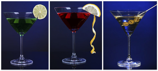 Collage of different cocktails