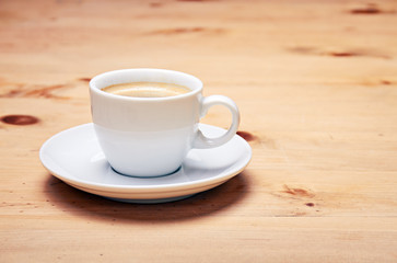 aromatic coffee on wood table