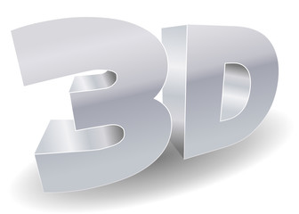 Silbernes, dreidimensionales 3D-Zeichen, Vektor, freigestellt