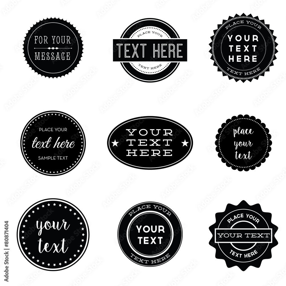 Canvas Prints vector set of retro stamps and badges