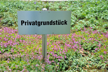 Privatgrundstück, Schild, pirvat, Betreten Verboten, Hausrecht