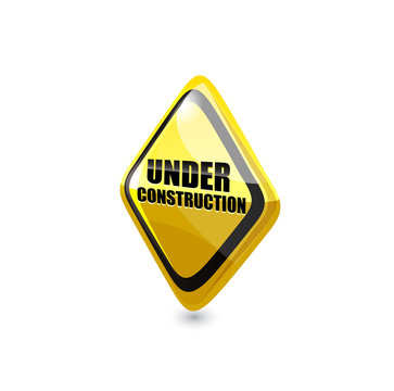 Under construction sign. Vector