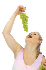 kobieta i winogron