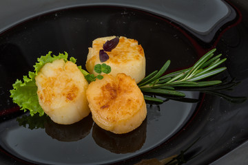 Grilled scallops