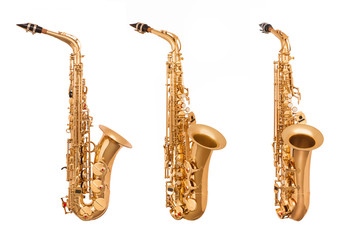 Alto saxophone in soft light