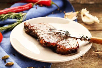 Composition with tasty roasted meat