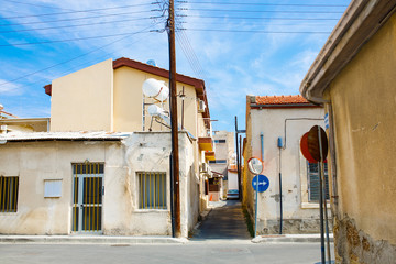 Old narrow street in the Mediterranean city