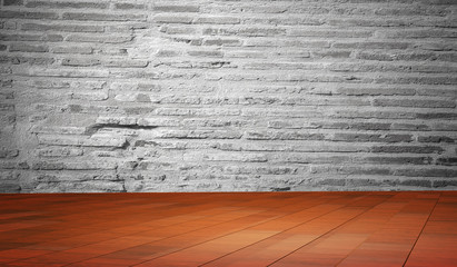 Wooden Floor and white wall