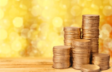 Coins. Set coins on white background