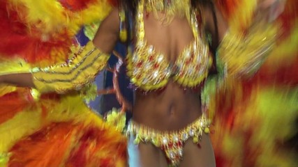 Girl samba dancer of the Brazilian show at the nightclub. - Powered by Adobe