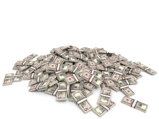 Money heap. Five dollars.